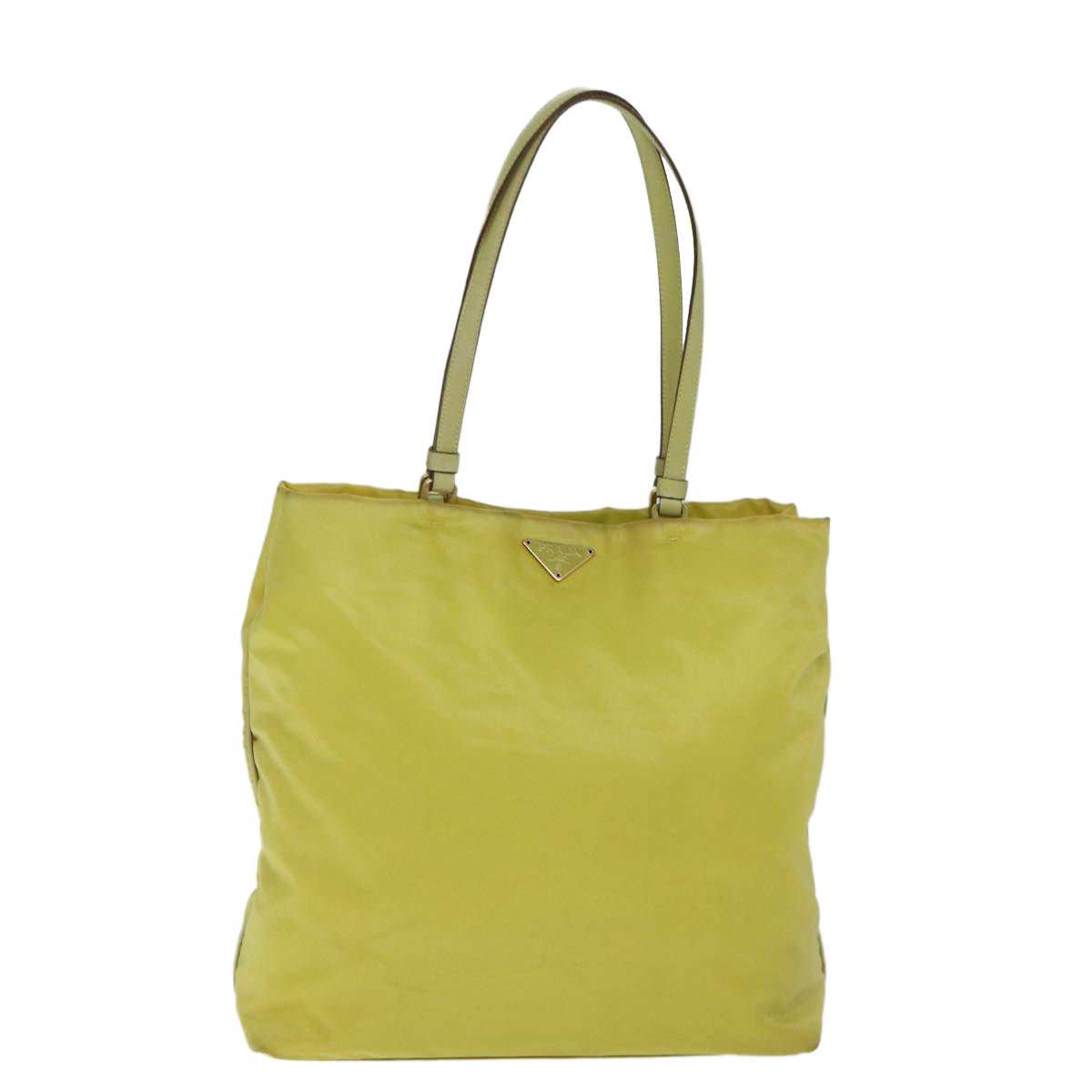 PRADA Tote Bag Nylon Yellow  77355