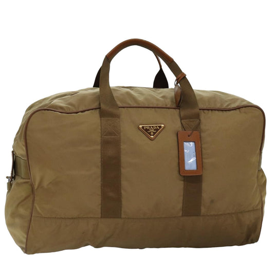 PRADA Boston Bag Nylon Brown  77358