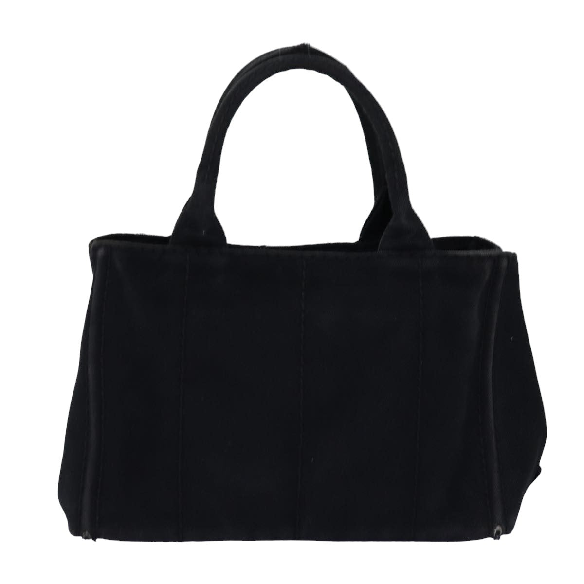 PRADA Canapa PM Hand Bag Canvas 2way Black  77364