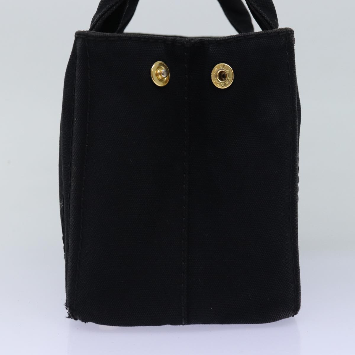 PRADA Canapa PM Hand Bag Canvas 2way Black  77364