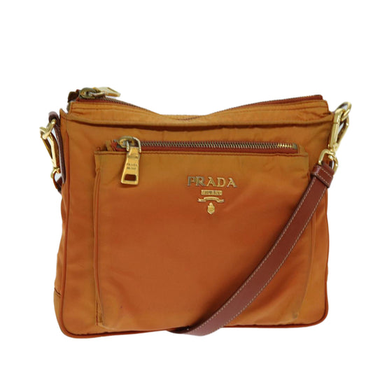 PRADA Shoulder Bag Nylon Orange  77501