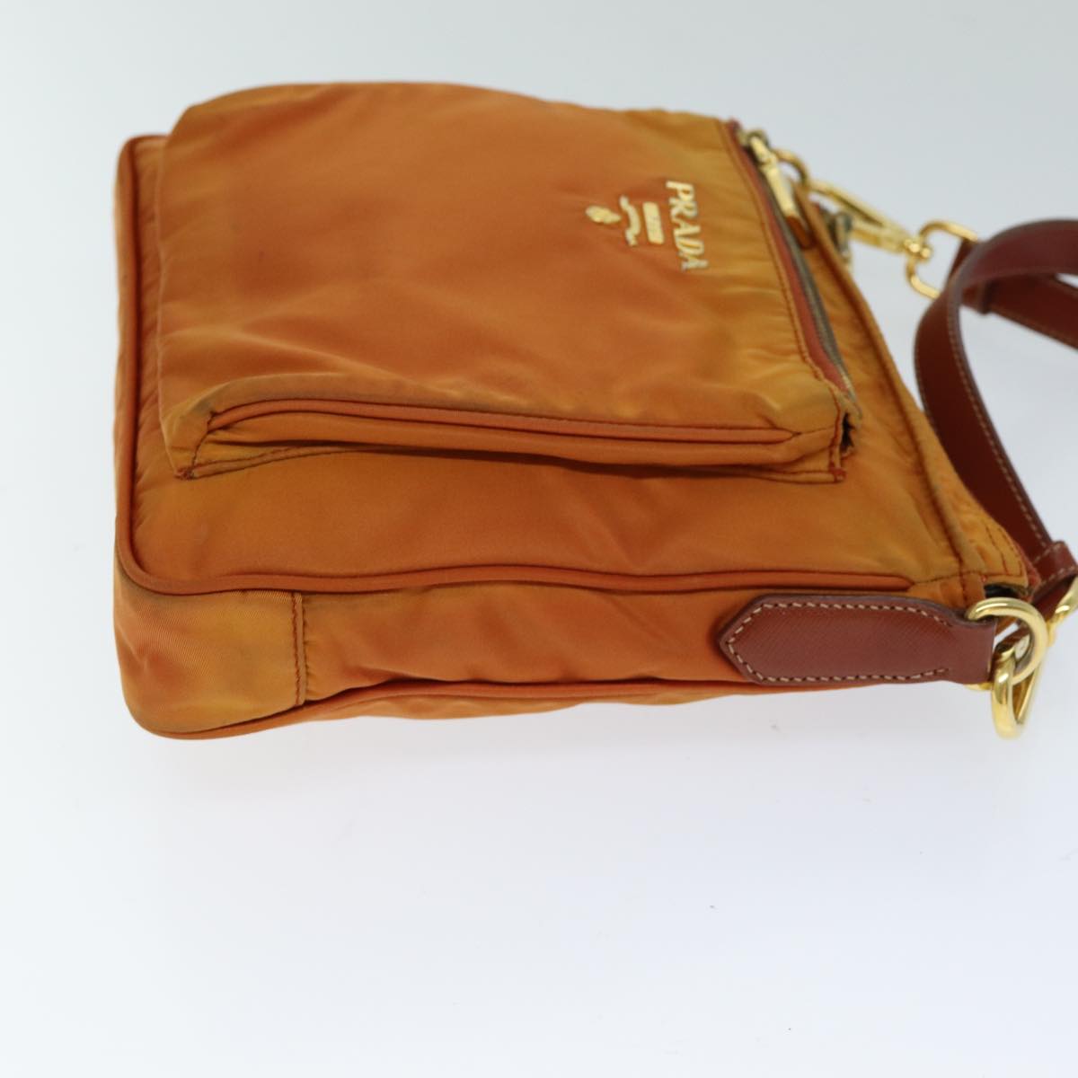 PRADA Shoulder Bag Nylon Orange  77501