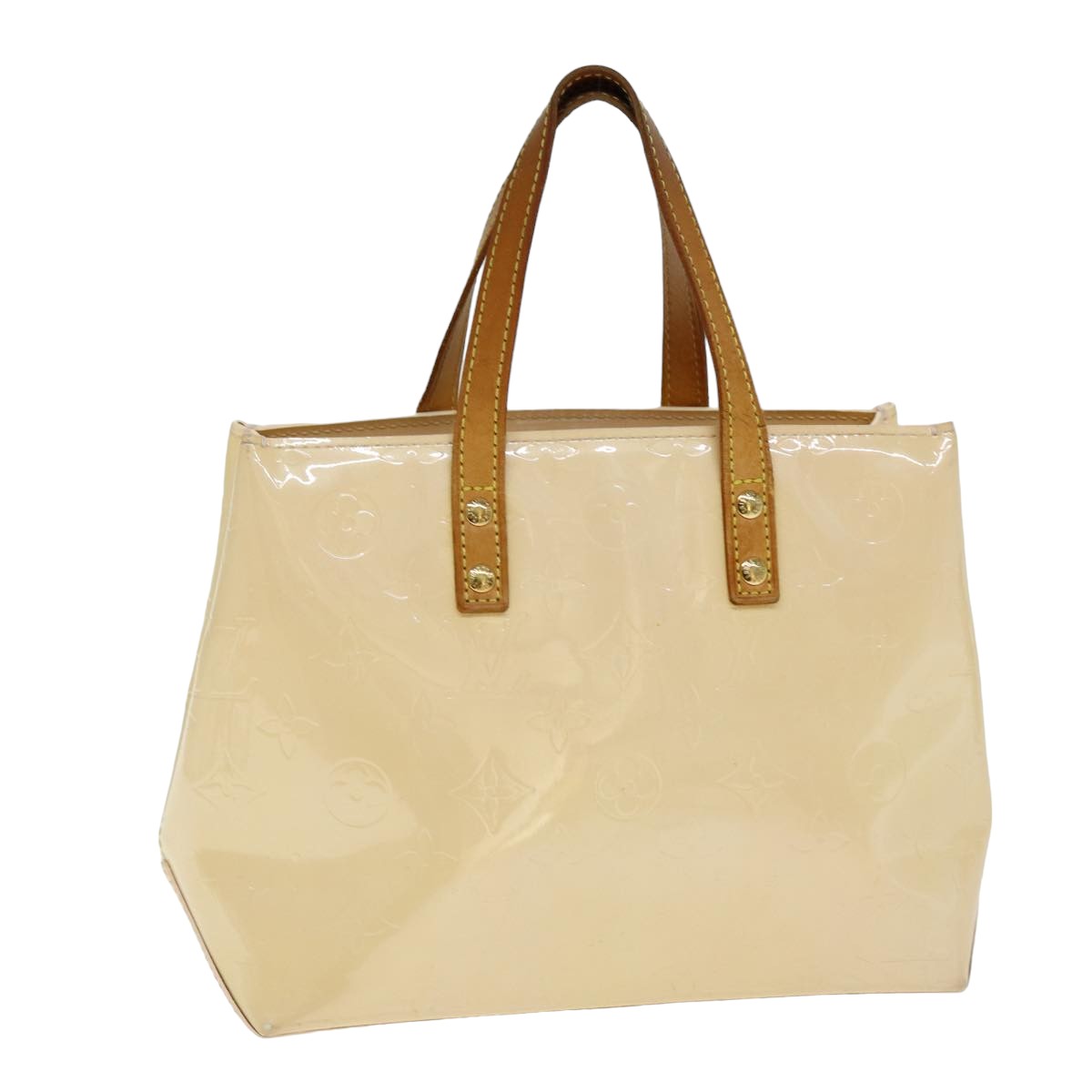 LOUIS VUITTON Monogram Vernis Reade PM Bag Marshmallow Pink M91306 LV 77554