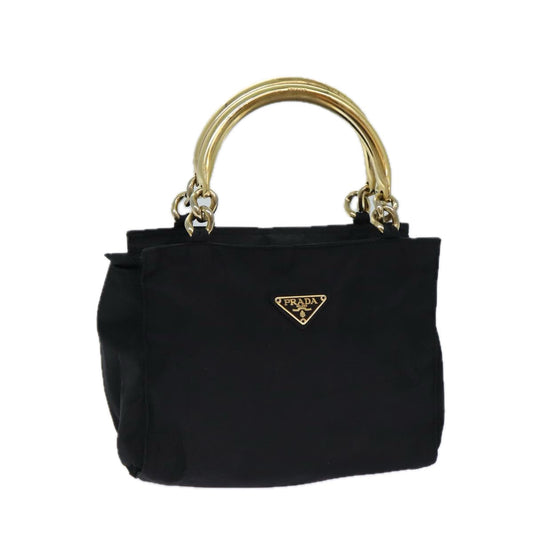 PRADA Hand Bag Nylon Black  77558