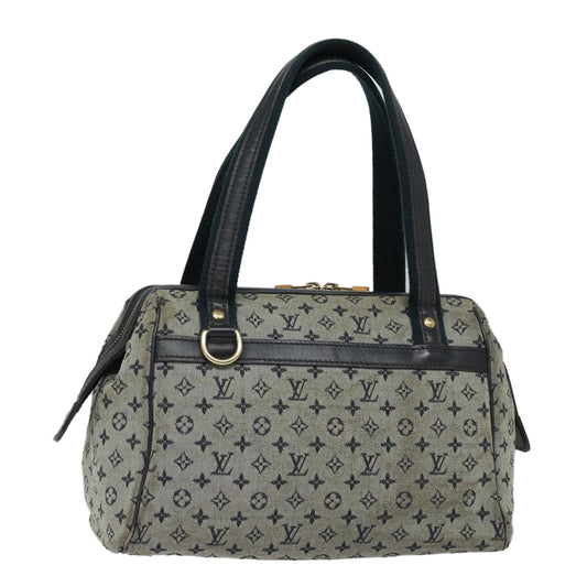 LOUIS VUITTON Monogram Mini Josephine PM Hand Bag Blue M92049 LV 77560