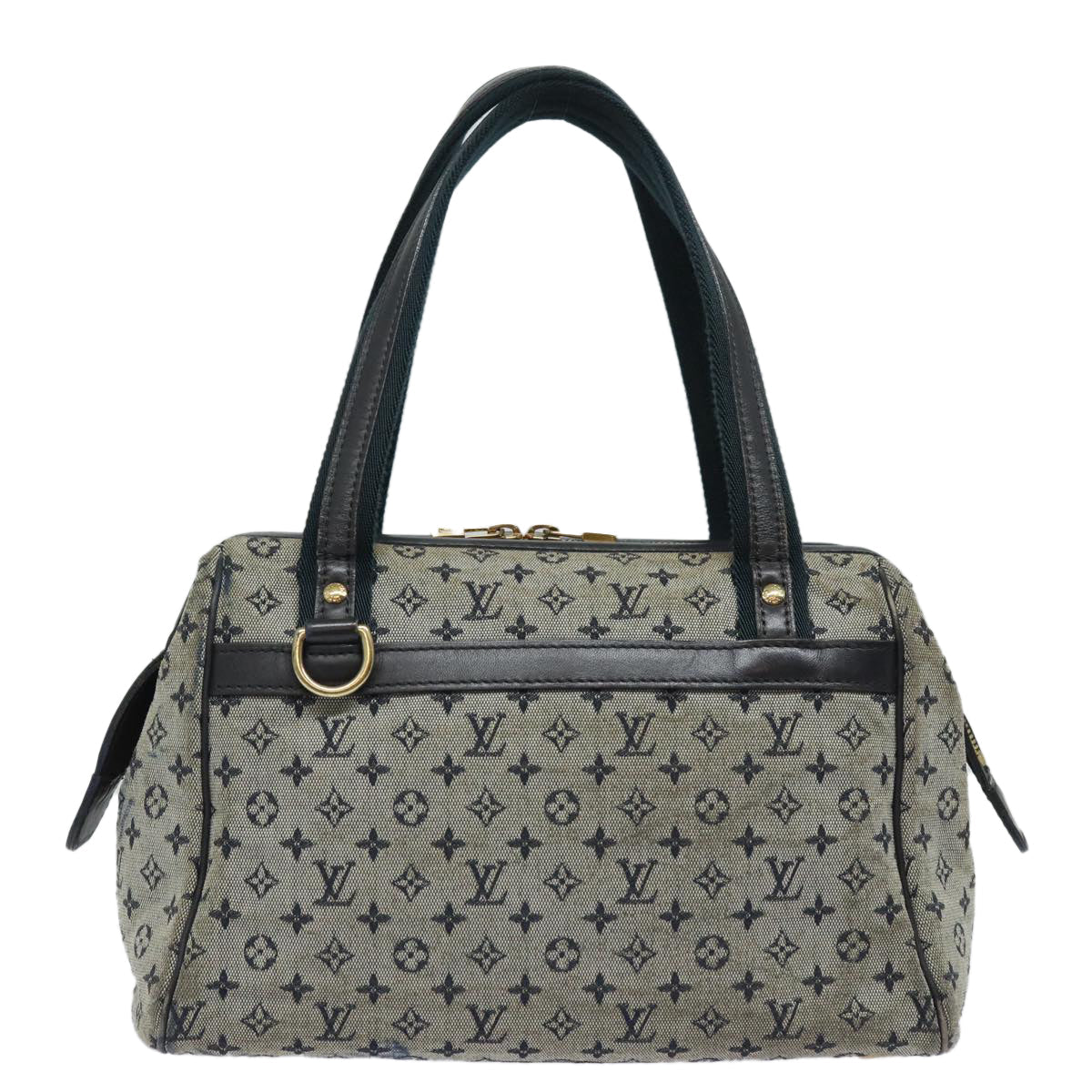 LOUIS VUITTON Monogram Mini Josephine PM Hand Bag Blue M92049 LV 77560