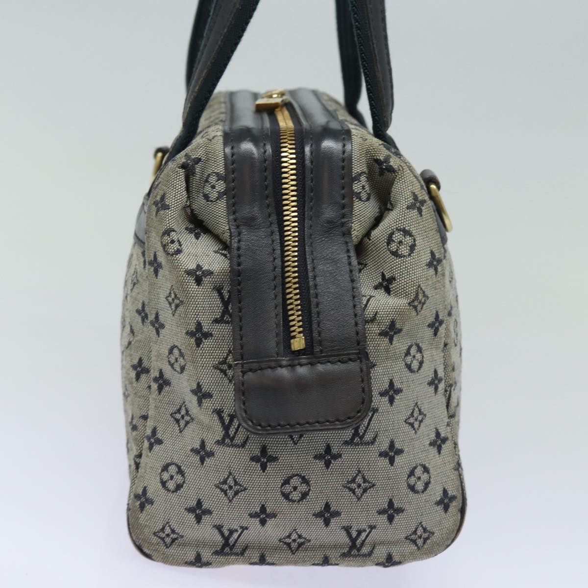 LOUIS VUITTON Monogram Mini Josephine PM Hand Bag Blue M92049 LV 77560