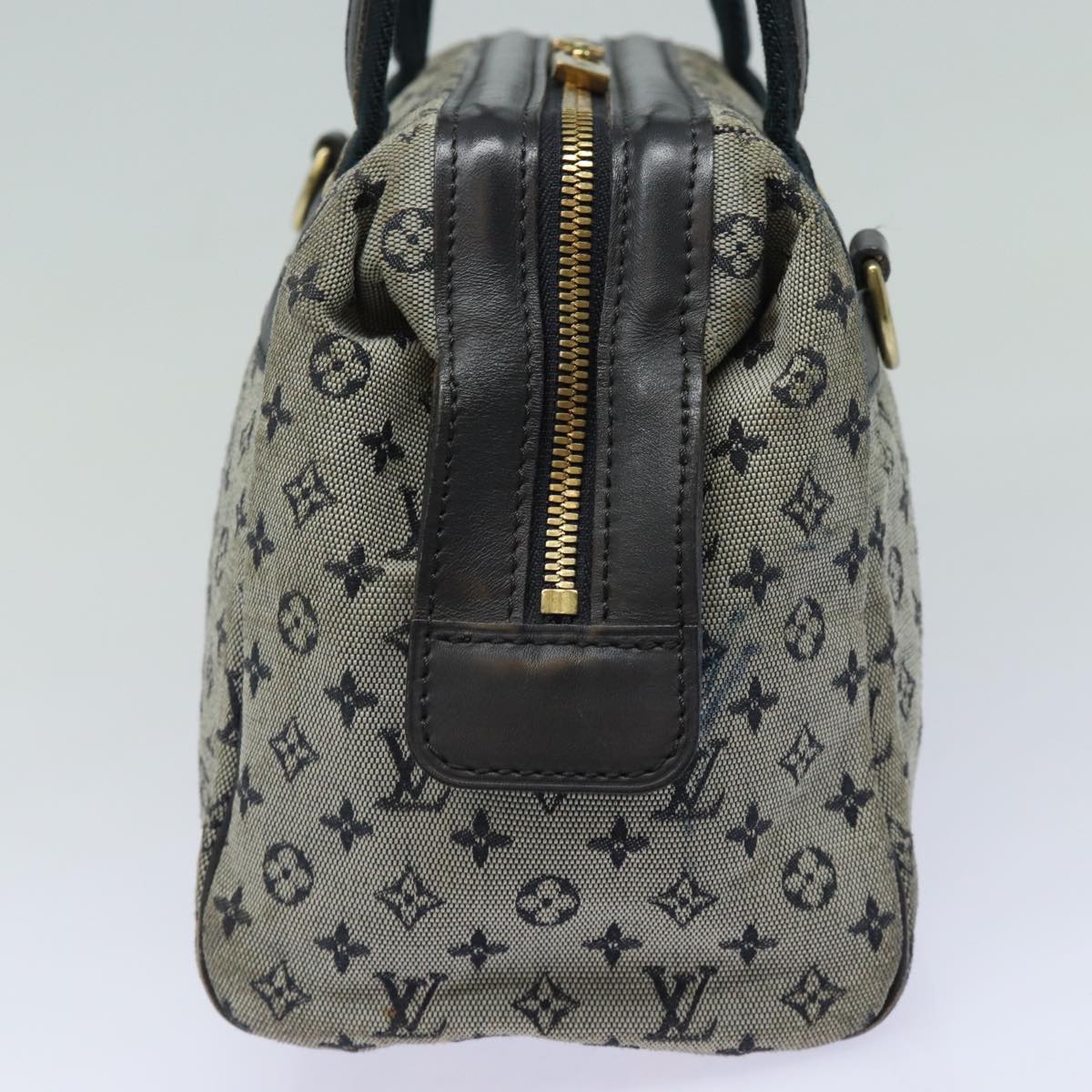 LOUIS VUITTON Monogram Mini Josephine PM Hand Bag Blue M92049 LV 77560