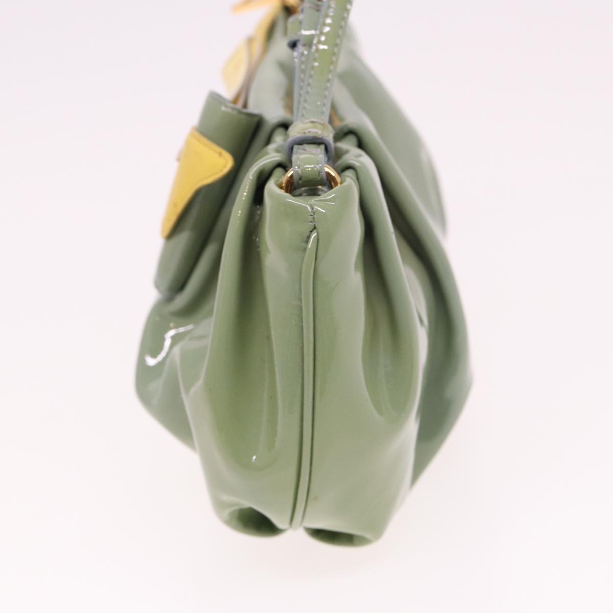 PRADA Pouch Enamel Green  77627