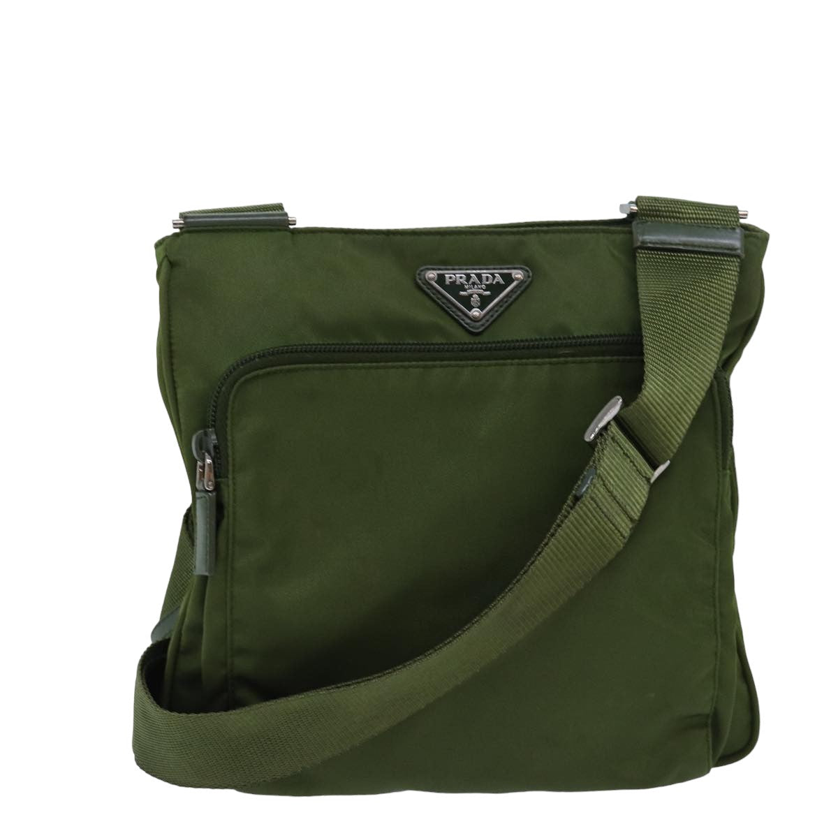 PRADA Shoulder Bag Nylon Green  77636