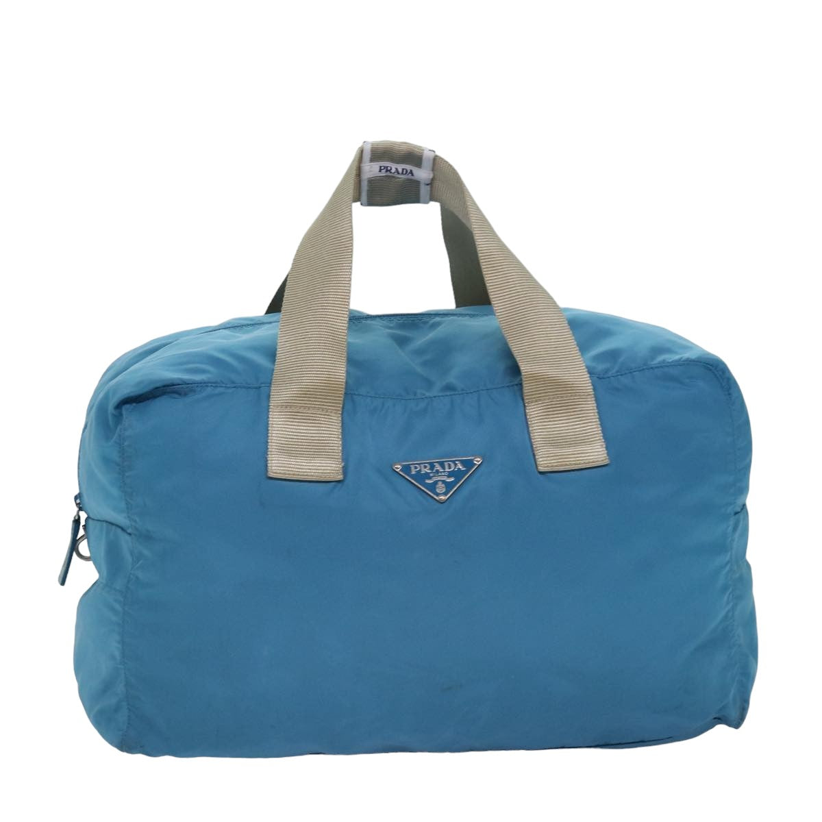 PRADA Boston Bag Nylon Light Blue  77639