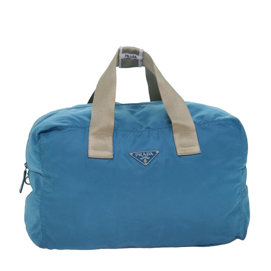 PRADA Boston Bag Nylon Light Blue  77639