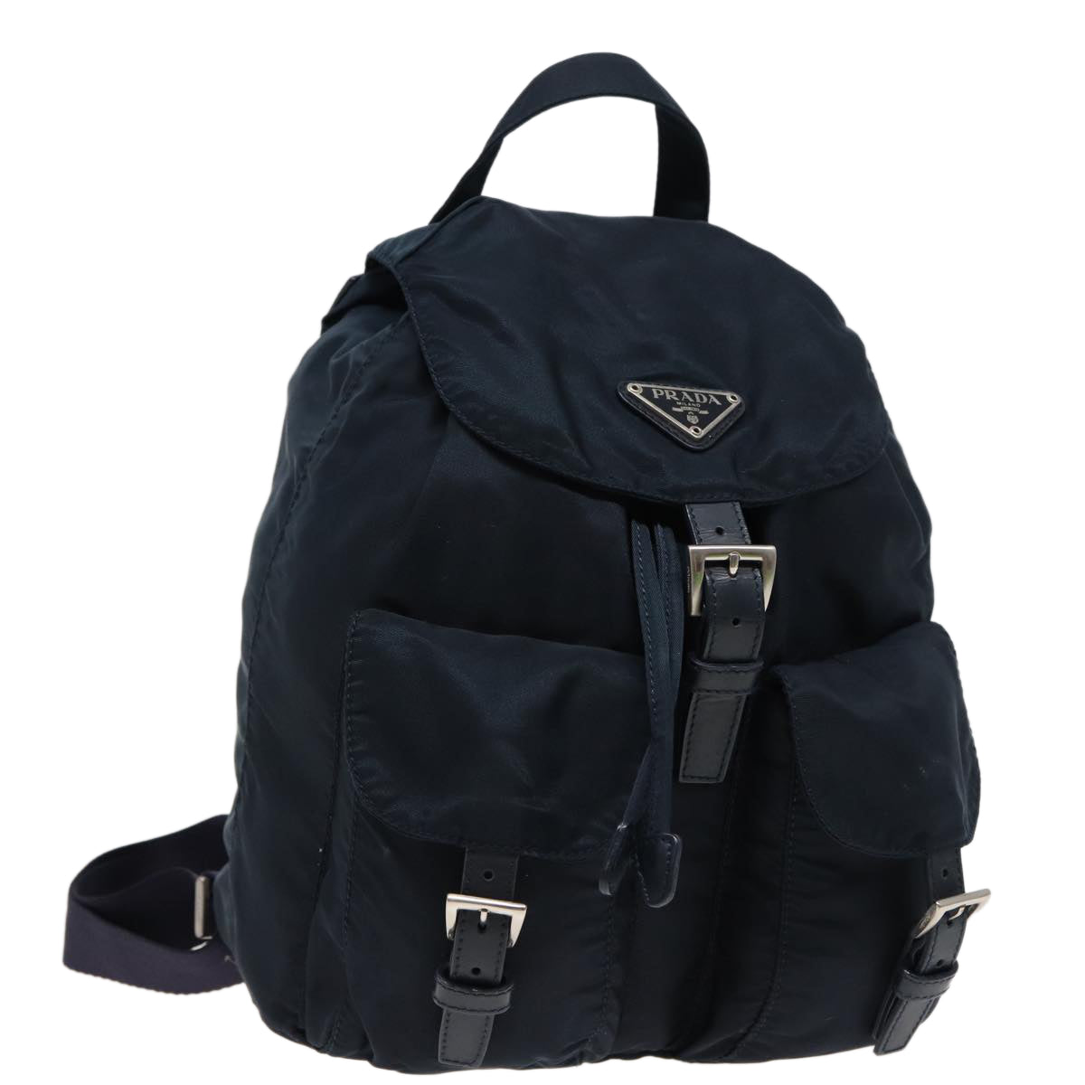 PRADA Backpack Nylon Navy  77726