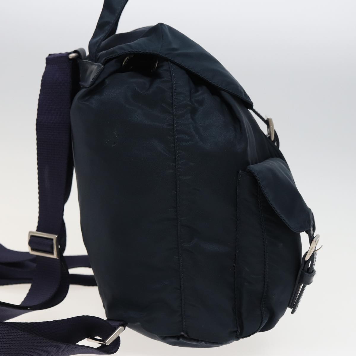 PRADA Backpack Nylon Navy  77726