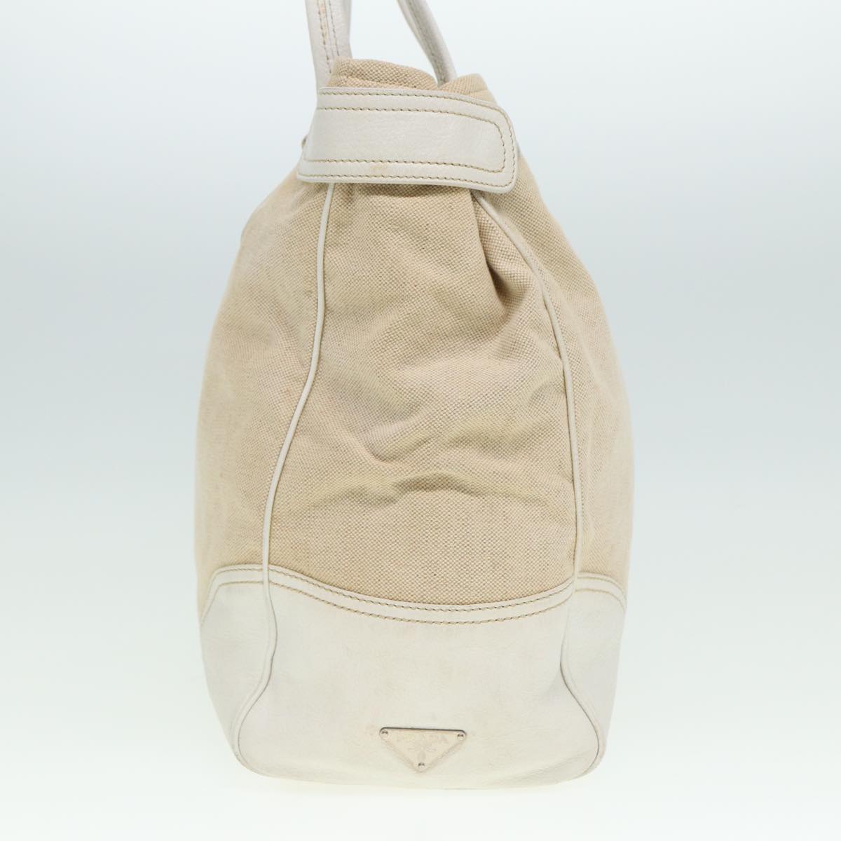 PRADA Tote Bag Canvas Beige  77732