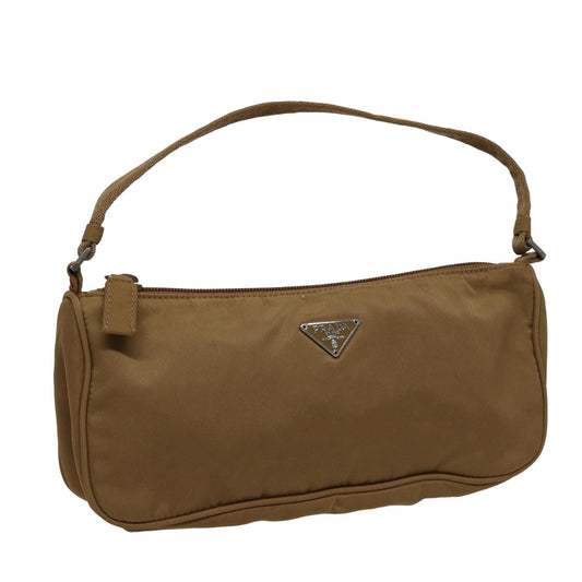 PRADA Accessory Pouch Nylon Beige  77743
