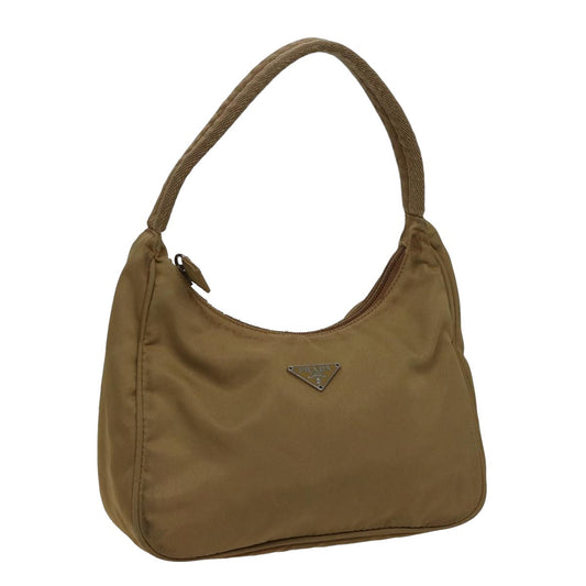 PRADA Hand Bag Nylon Beige  77744