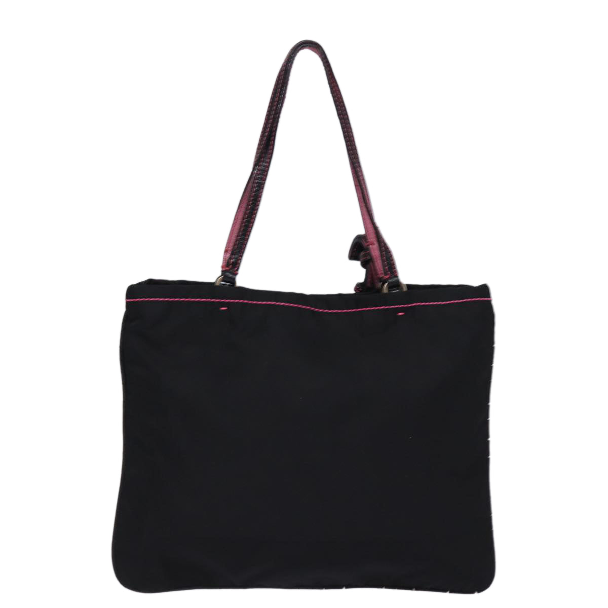 PRADA Hand Bag Nylon Black  77758