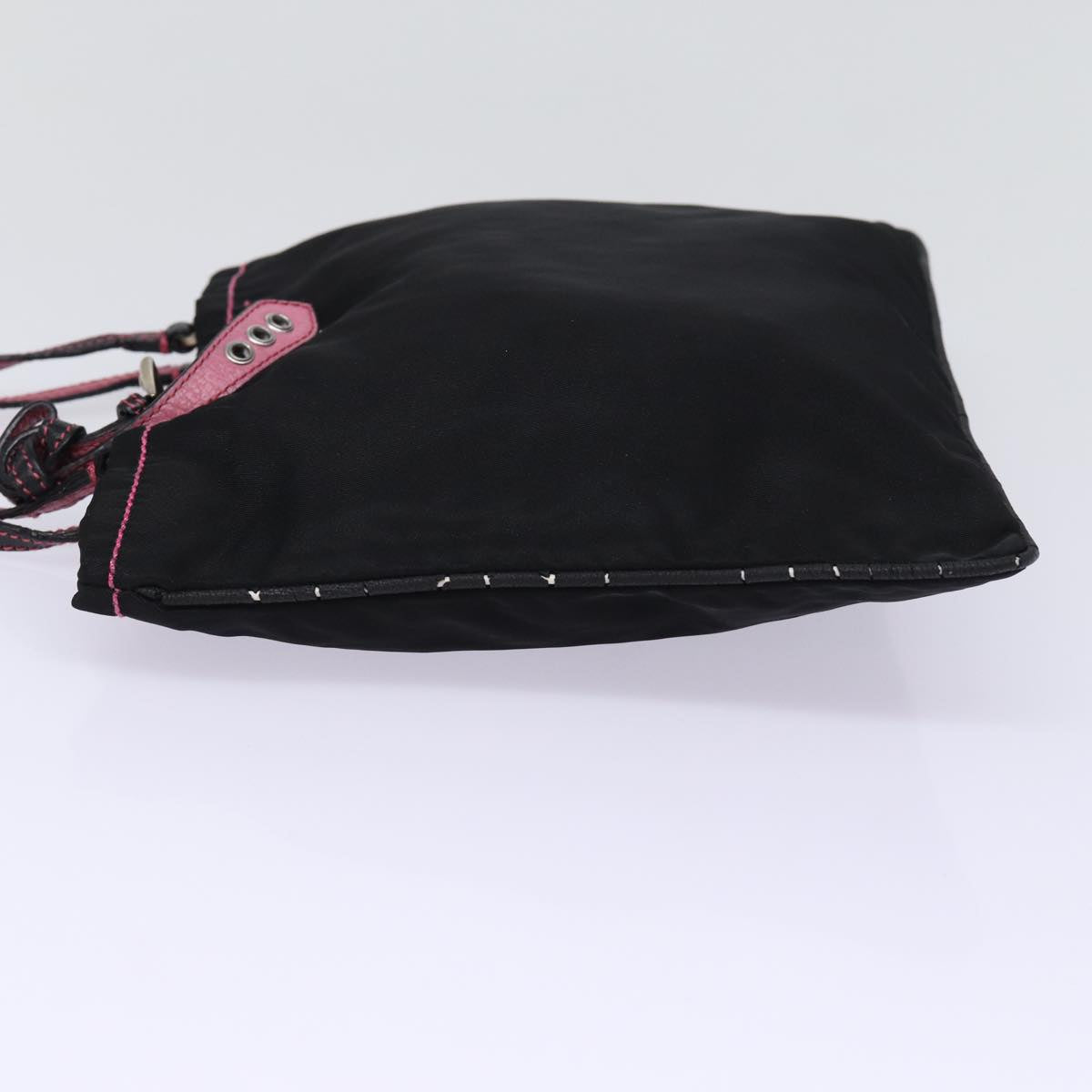 PRADA Hand Bag Nylon Black  77758