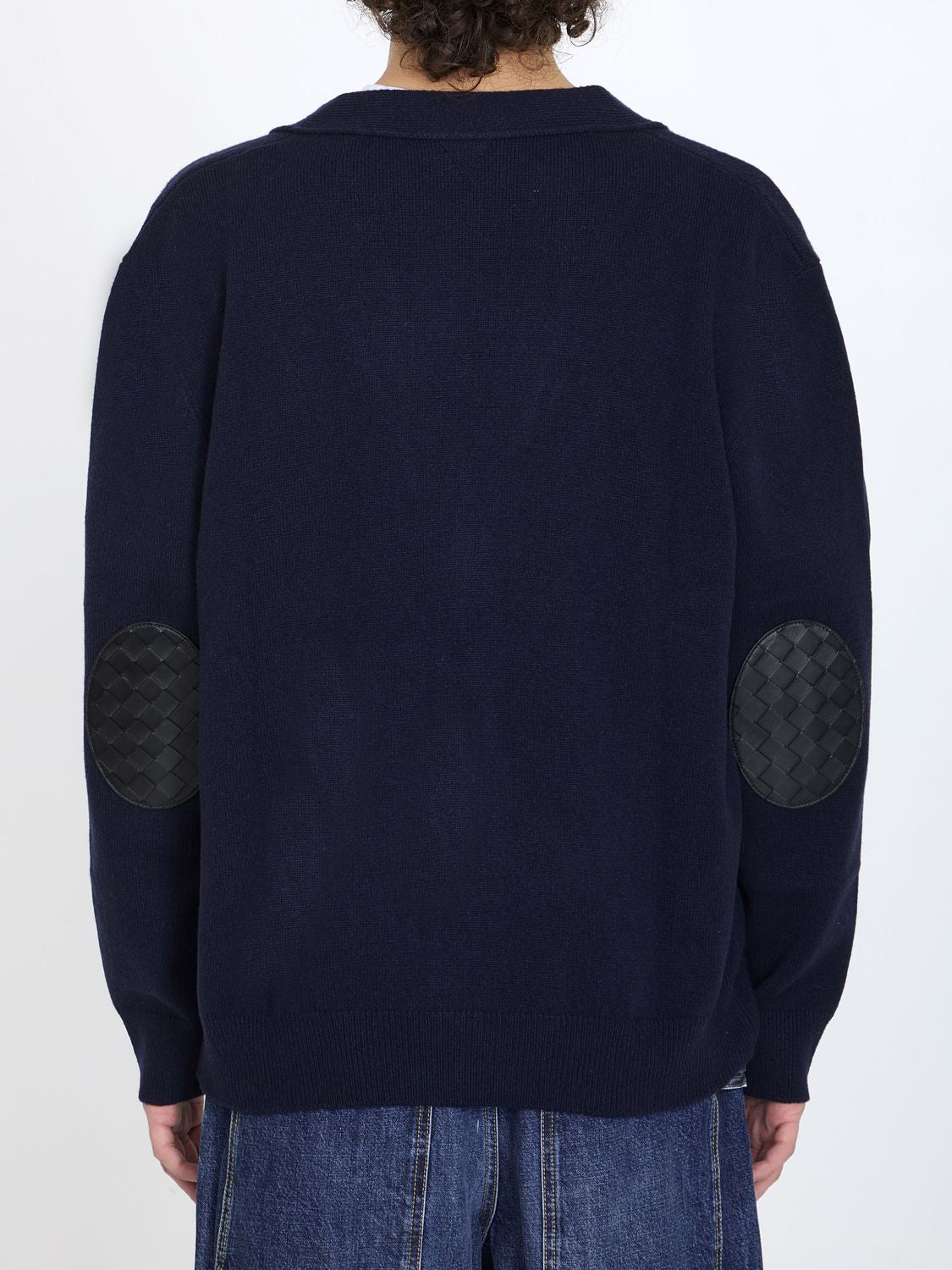 BOTTEGA VENETA Cashmere Cardigan with Leather Accents