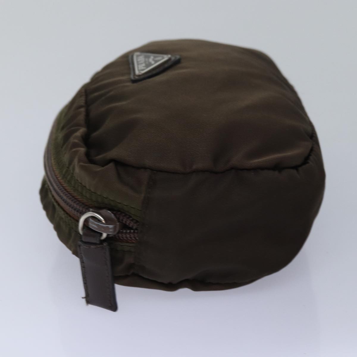 PRADA Pouch Nylon Khaki  77777
