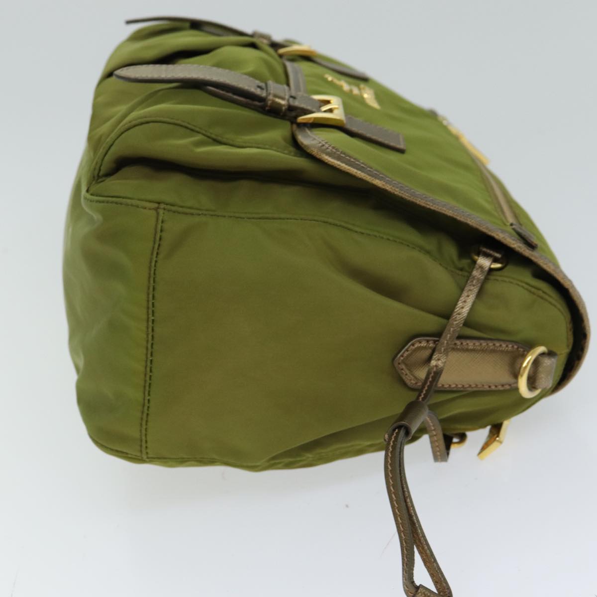 PRADA Shoulder Bag Nylon Khaki  77834
