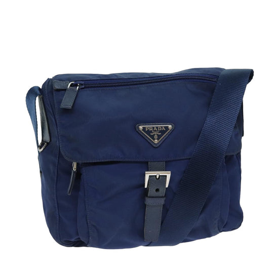 PRADA Shoulder Bag Nylon Blue  77835