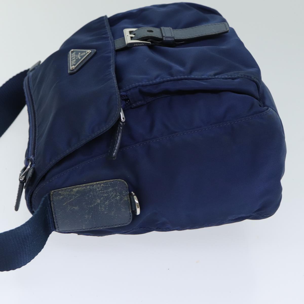 PRADA Shoulder Bag Nylon Blue  77835