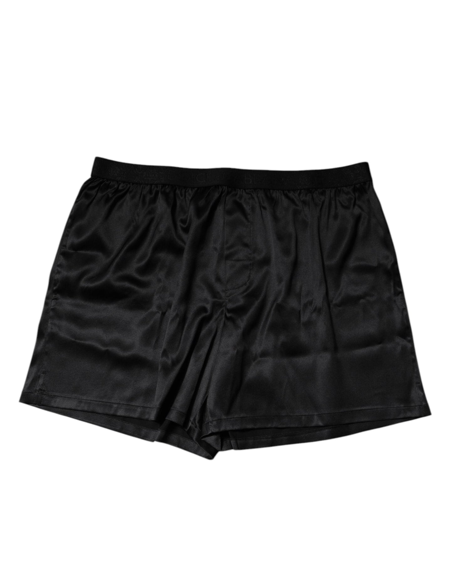 Dolce & Gabbana Black Silk Regular Men Boxer Shorts Men's Underwear