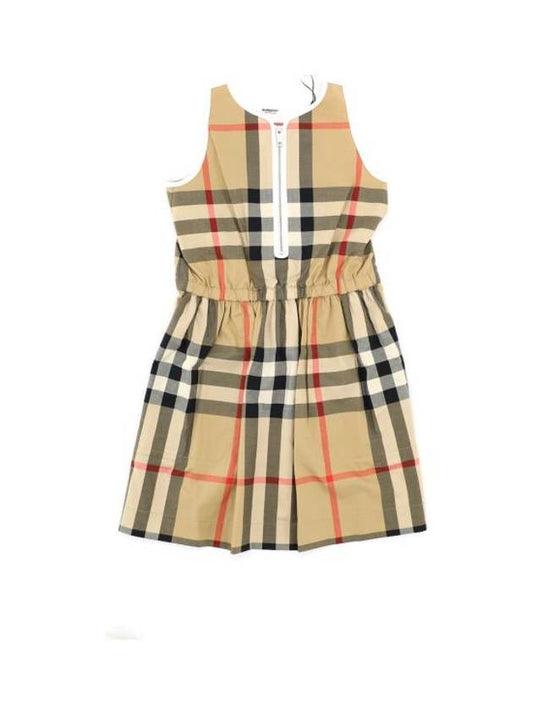 Burberry Kids Vintage Check Sleeveless Dress Beige