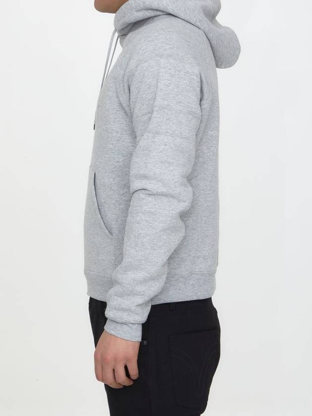 Saint Laurent Fleece Hood Gray