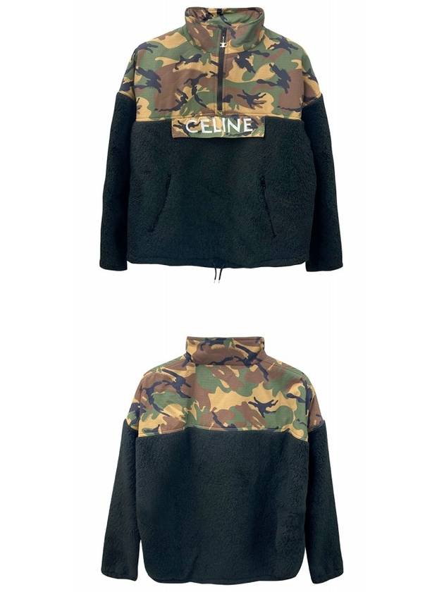 CELINE Bi-Material Jacket Black Camouflage