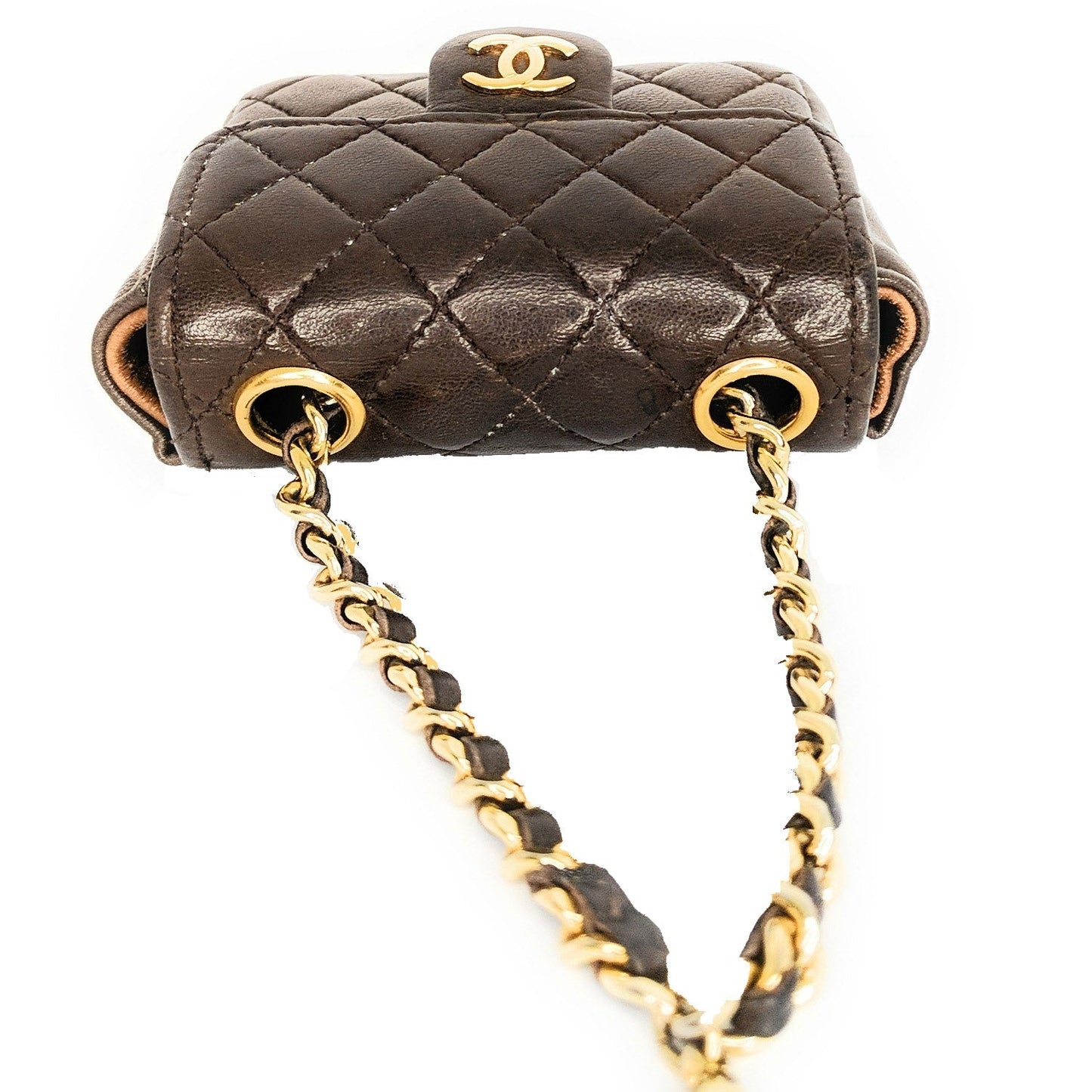 Chanel bag Vintage Brown Quilted Micro Belt Bag