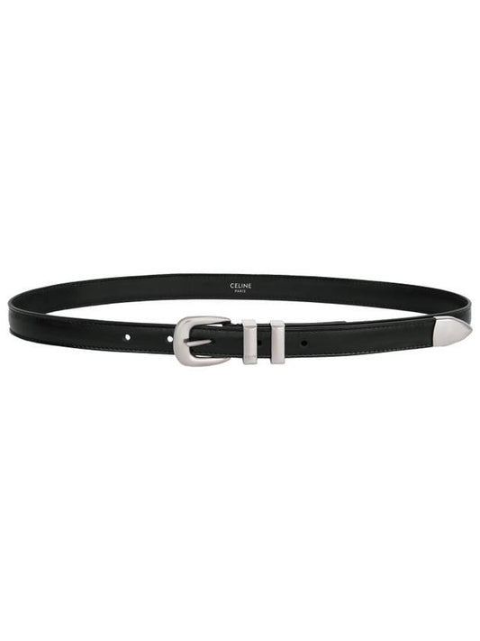 CELINE Western 14 Leather Belt Black
