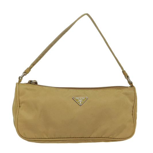 PRADA Accessory Pouch Nylon Beige  78075