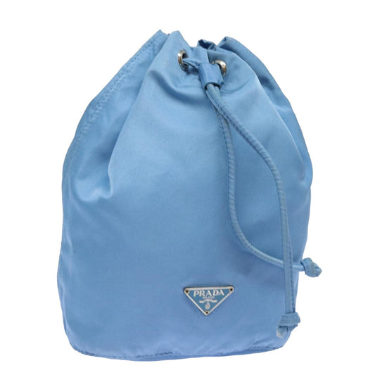 PRADA Purse Pouch Nylon Light Blue  78076