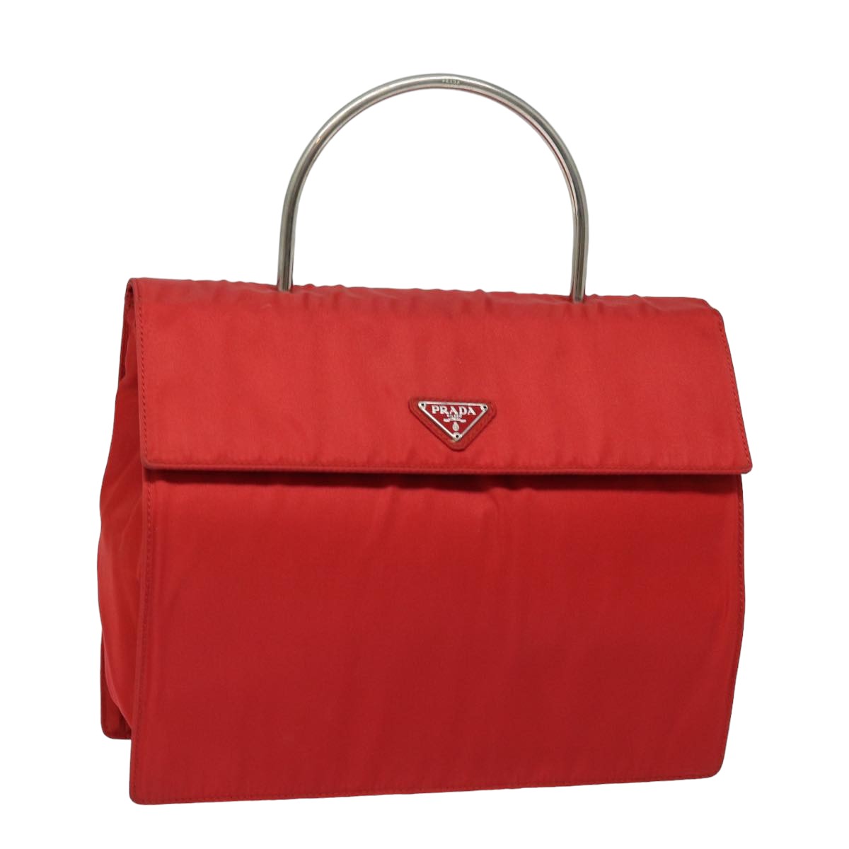 PRADA Hand Bag Nylon Red  78079