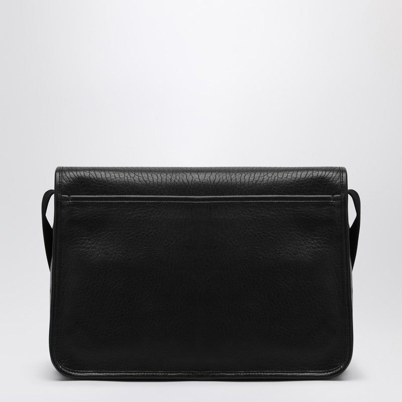 Saint Laurent Black Hammered Leather Handbag Messenger Niki Men