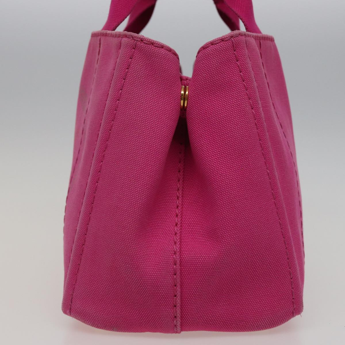 PRADA Canapa PM Hand Bag Canvas Pink  78227