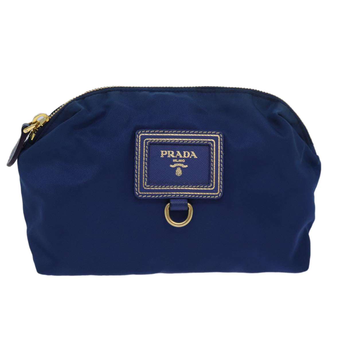 PRADA Pouch Nylon Blue  78232