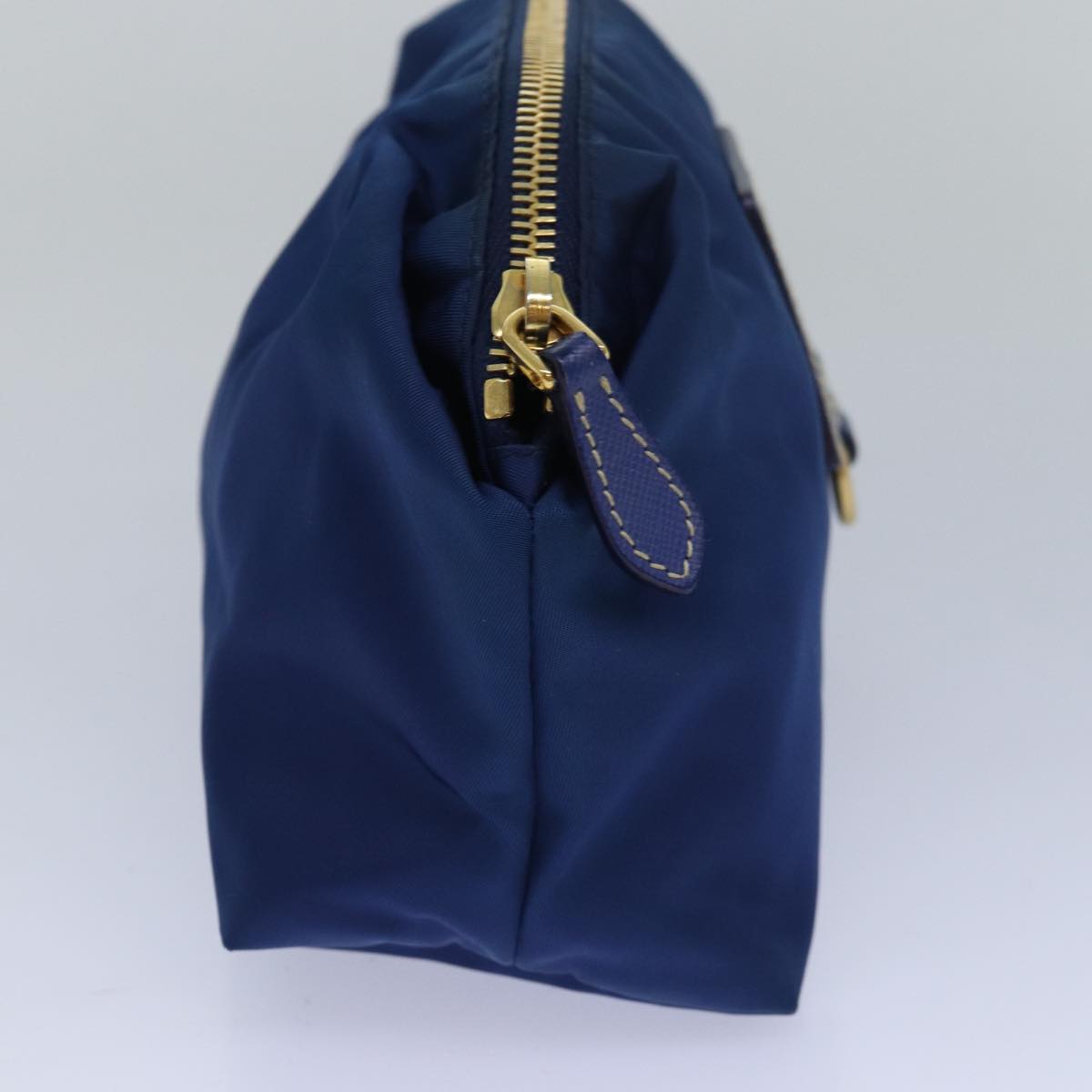 PRADA Pouch Nylon Blue  78232