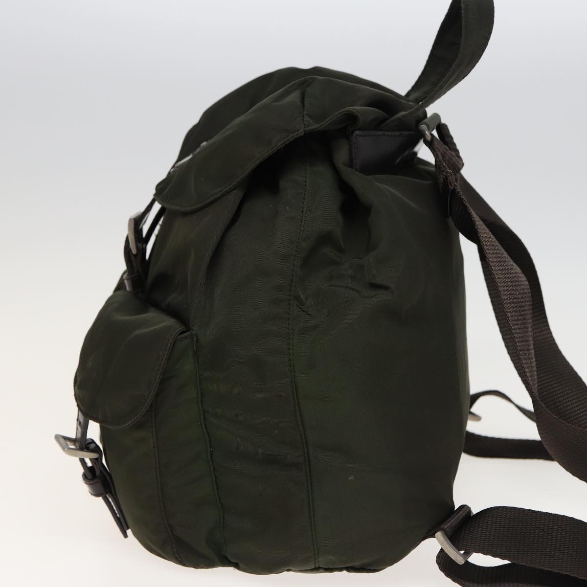 PRADA Shoulder Bag Nylon Khaki  78257
