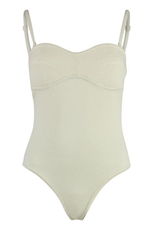 BOTTEGA VENETA Nylon Bodysuit with Removable Straps - Sweetheart Neckline