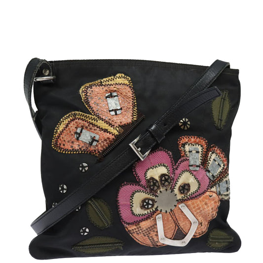 PRADA Shoulder Bag Nylon Black  78263