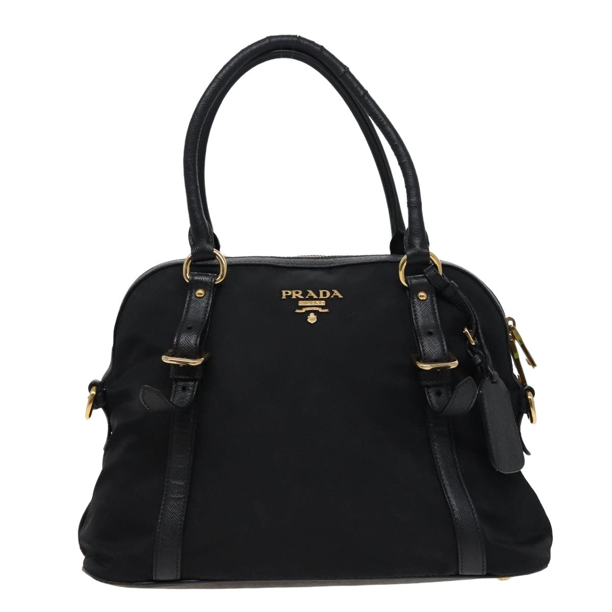 PRADA Hand Bag Nylon Black  78267