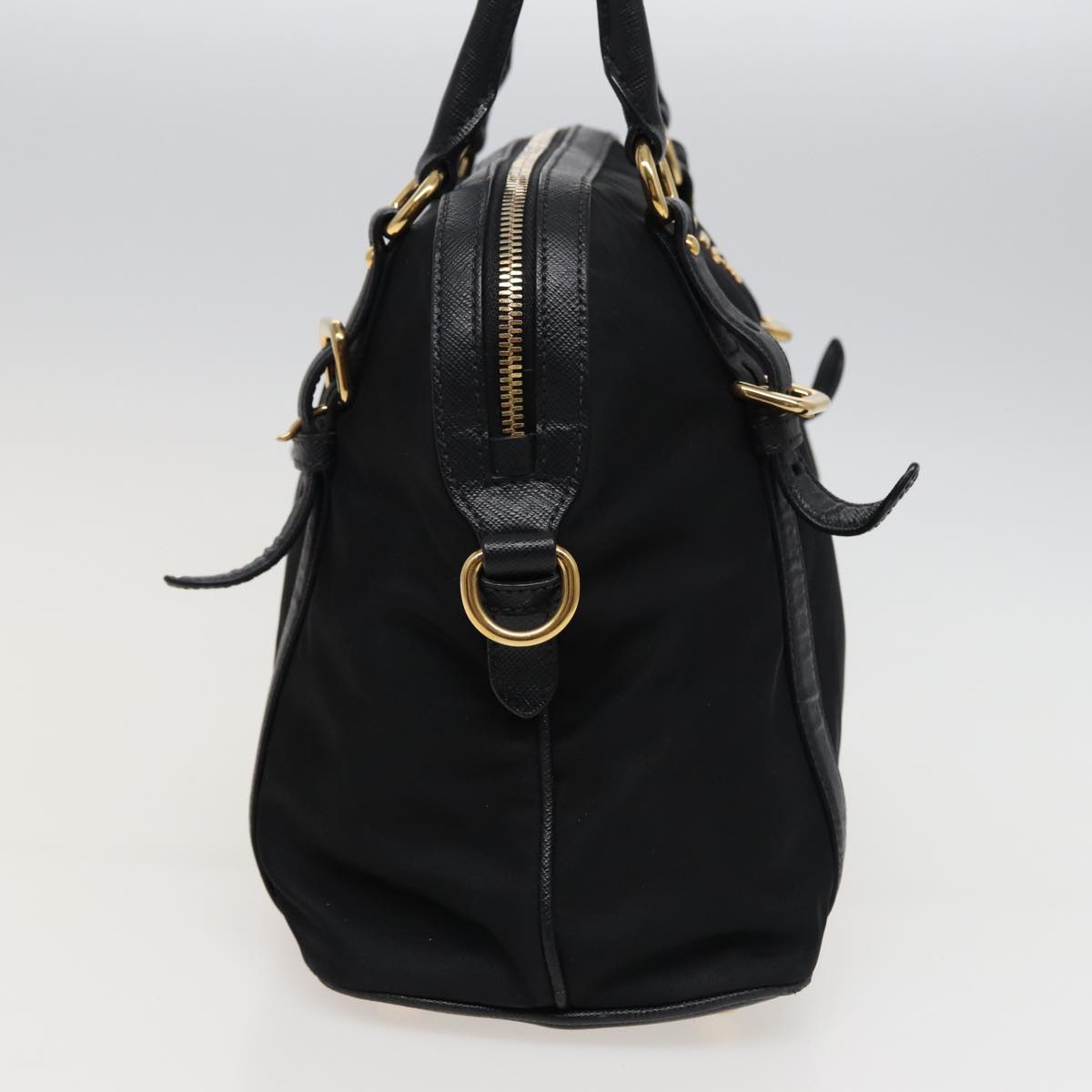 PRADA Hand Bag Nylon Black  78267