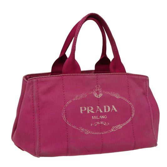 PRADA Canapa MM Hand Bag Denim Pink  78268