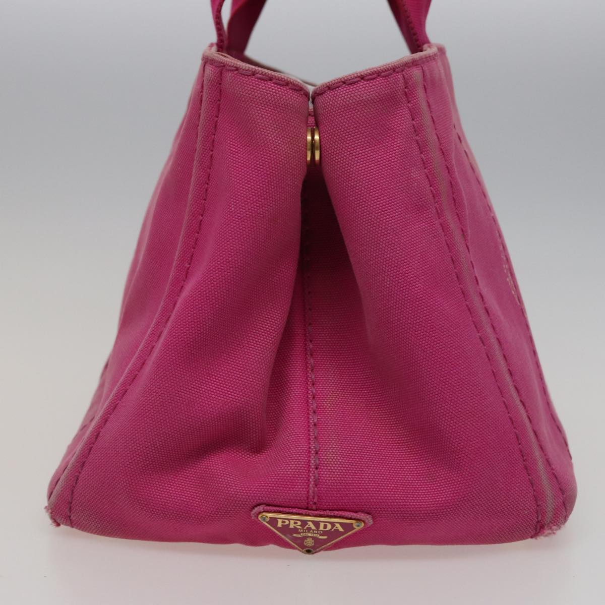 PRADA Canapa MM Hand Bag Denim Pink  78268