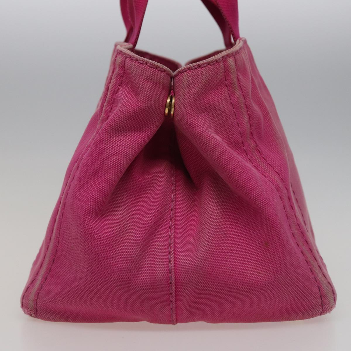 PRADA Canapa MM Hand Bag Denim Pink  78268