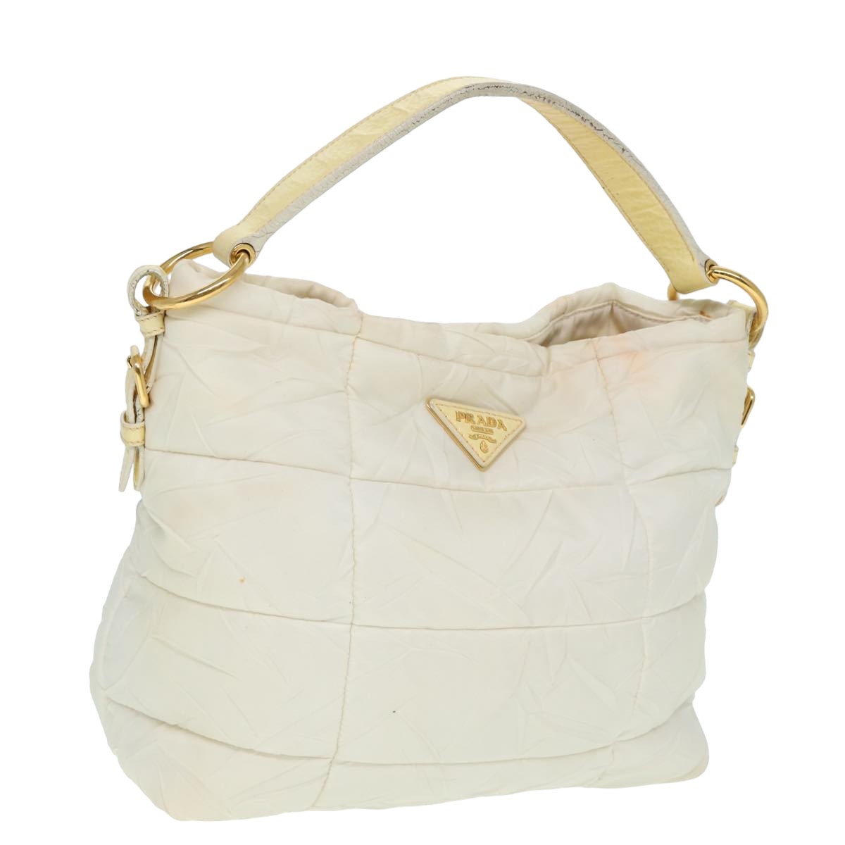 PRADA Shoulder Bag Nylon White  78332